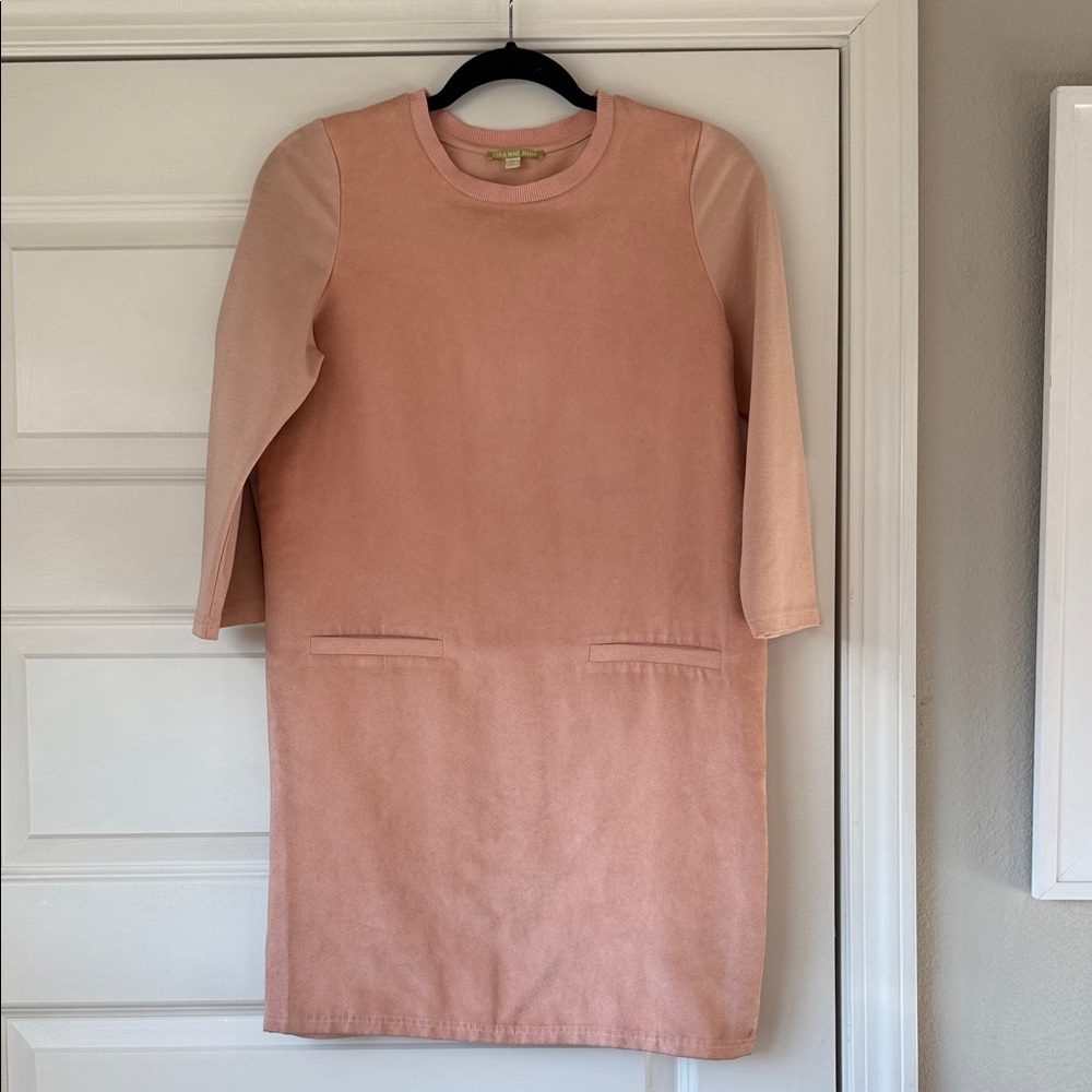 Gianni Bini Dusty Pink Crewneck Shift Dress